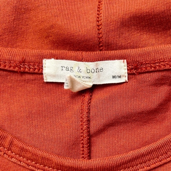 Rag & Bone Ryder Muscle T-Shirt Tee Tank Paprika Brick Red Size Medium - Picture 12 of 14